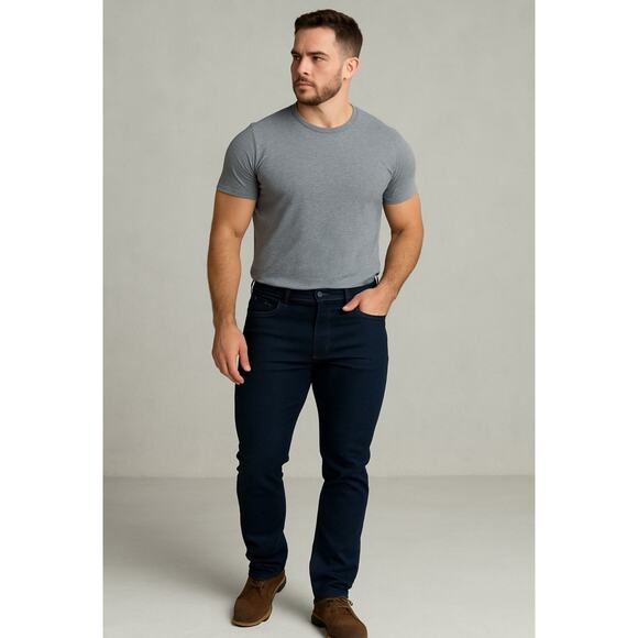 Barbell Apparel Men’s Jeans 32x34 Straight Athletic Fit 2.0 Dark Rinse NWT - Picture 1 of 15